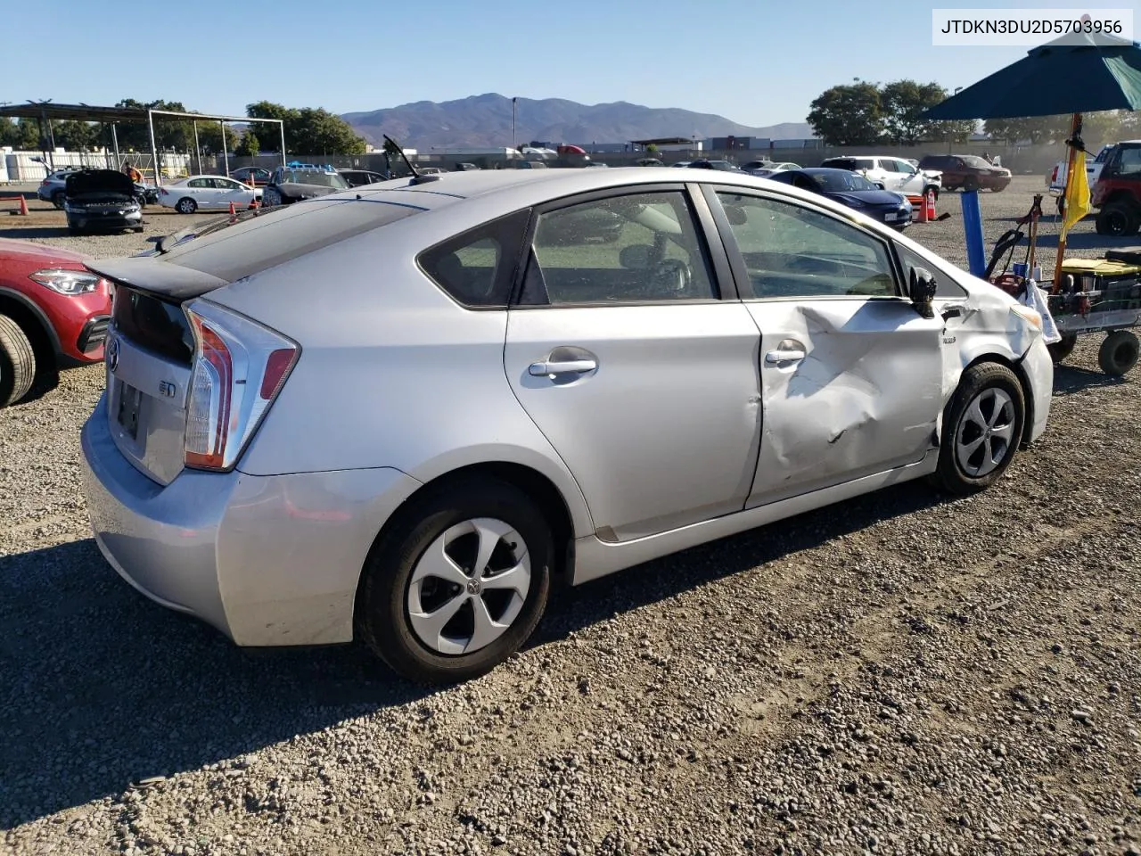 2013 Toyota Prius VIN: JTDKN3DU2D5703956 Lot: 80326314