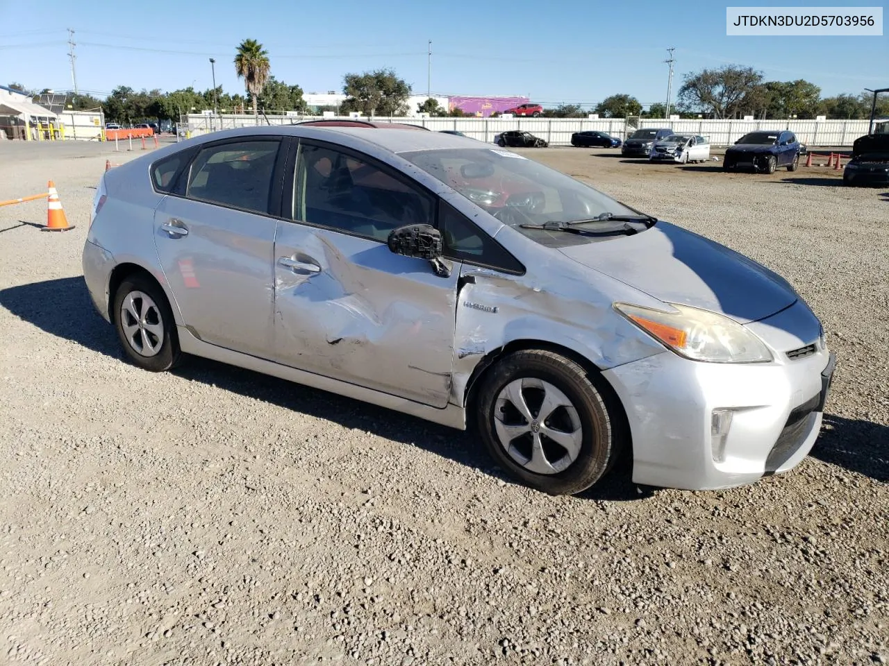 2013 Toyota Prius VIN: JTDKN3DU2D5703956 Lot: 80326314