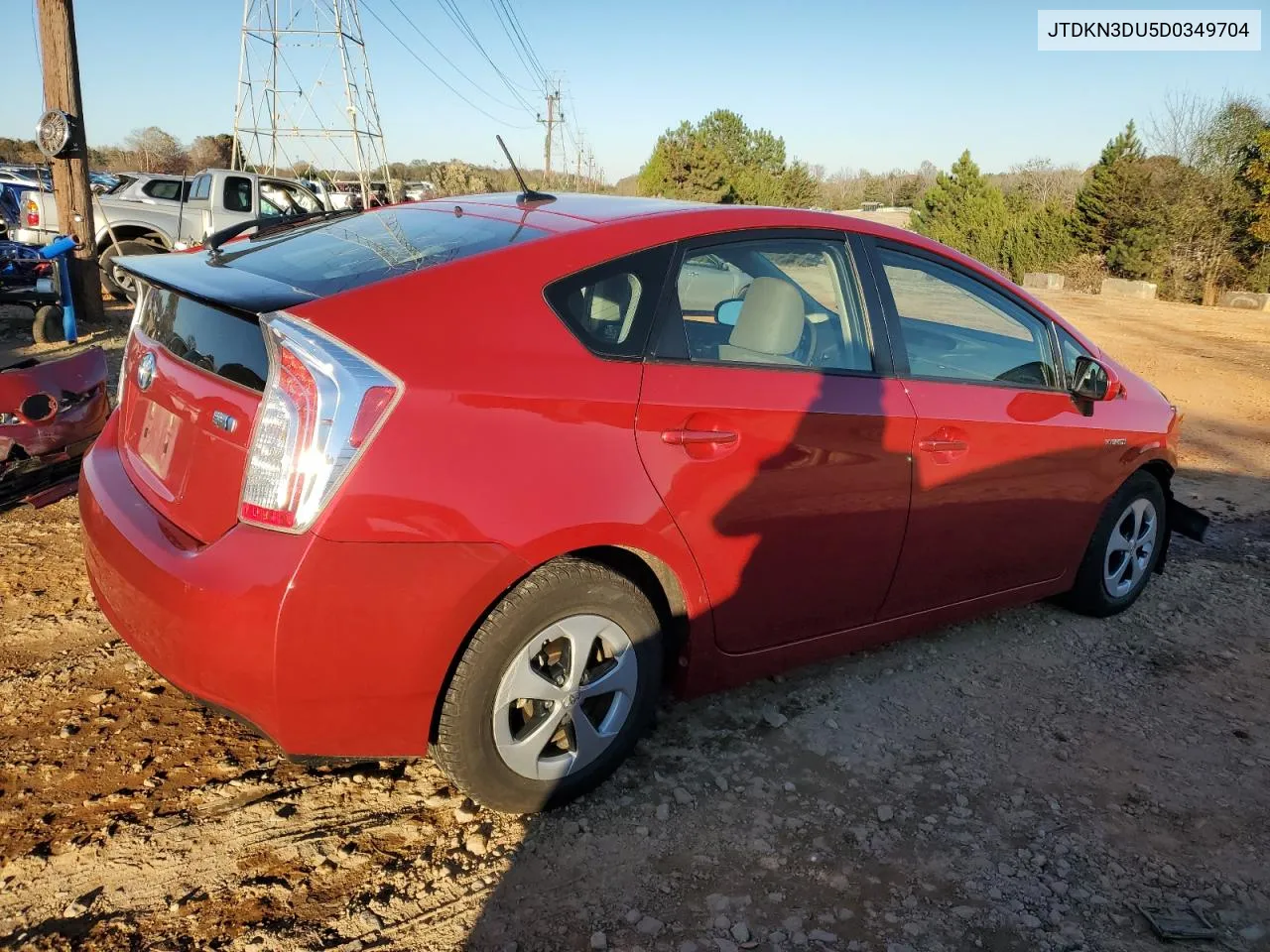 2013 Toyota Prius VIN: JTDKN3DU5D0349704 Lot: 80392114