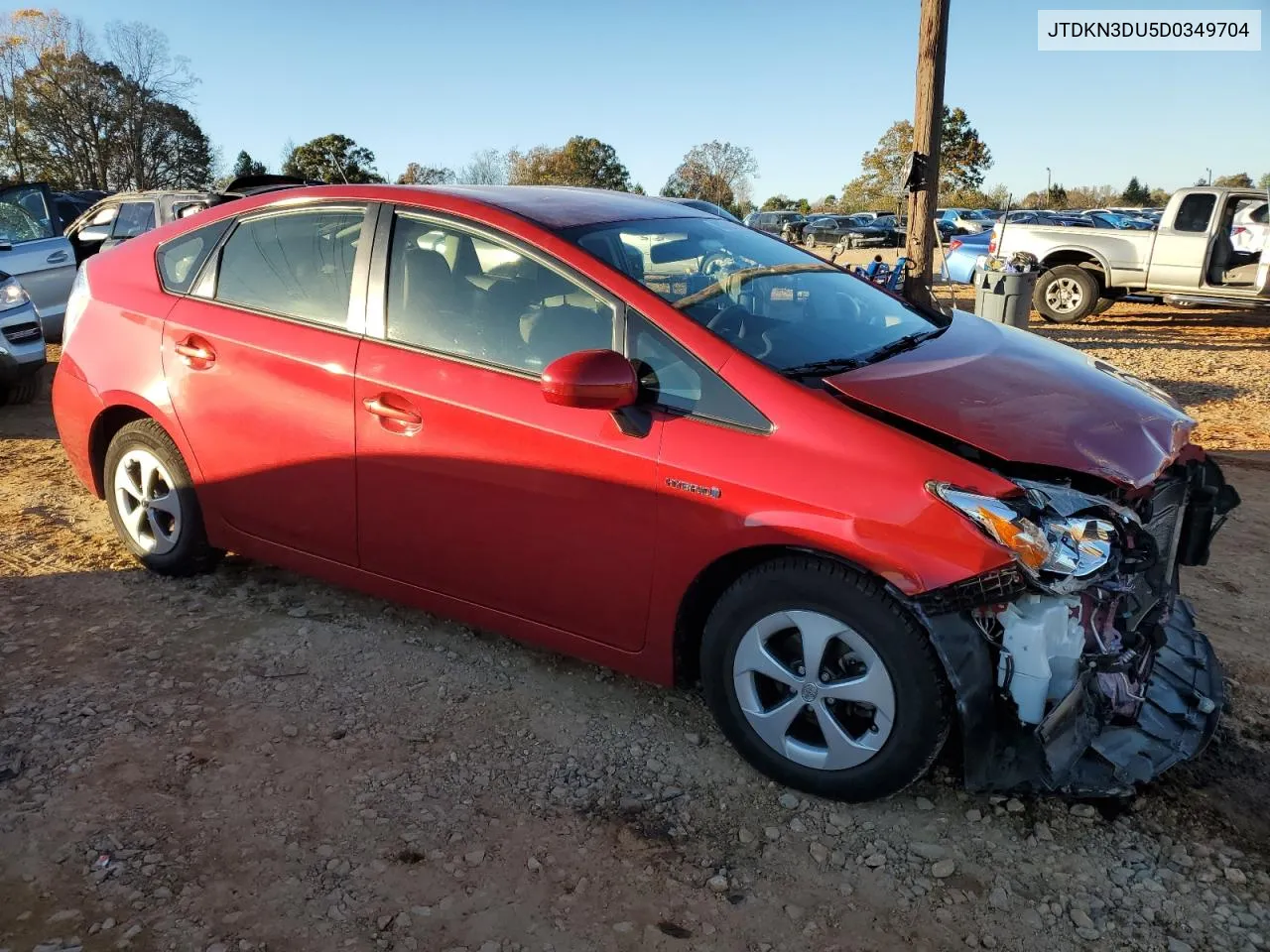 2013 Toyota Prius VIN: JTDKN3DU5D0349704 Lot: 80392114