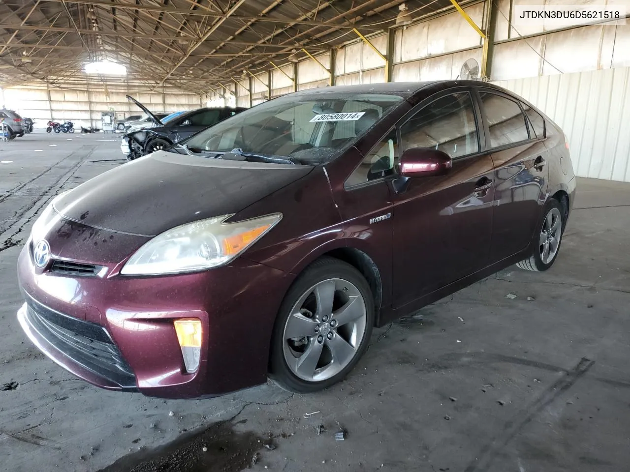 2013 Toyota Prius VIN: JTDKN3DU6D5621518 Lot: 80580014