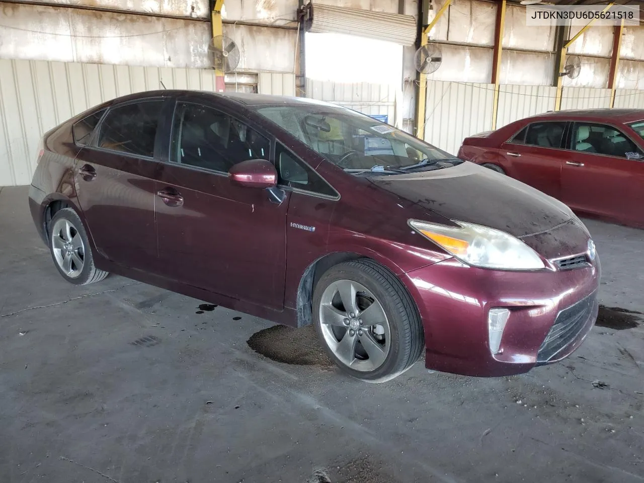 2013 Toyota Prius VIN: JTDKN3DU6D5621518 Lot: 80580014