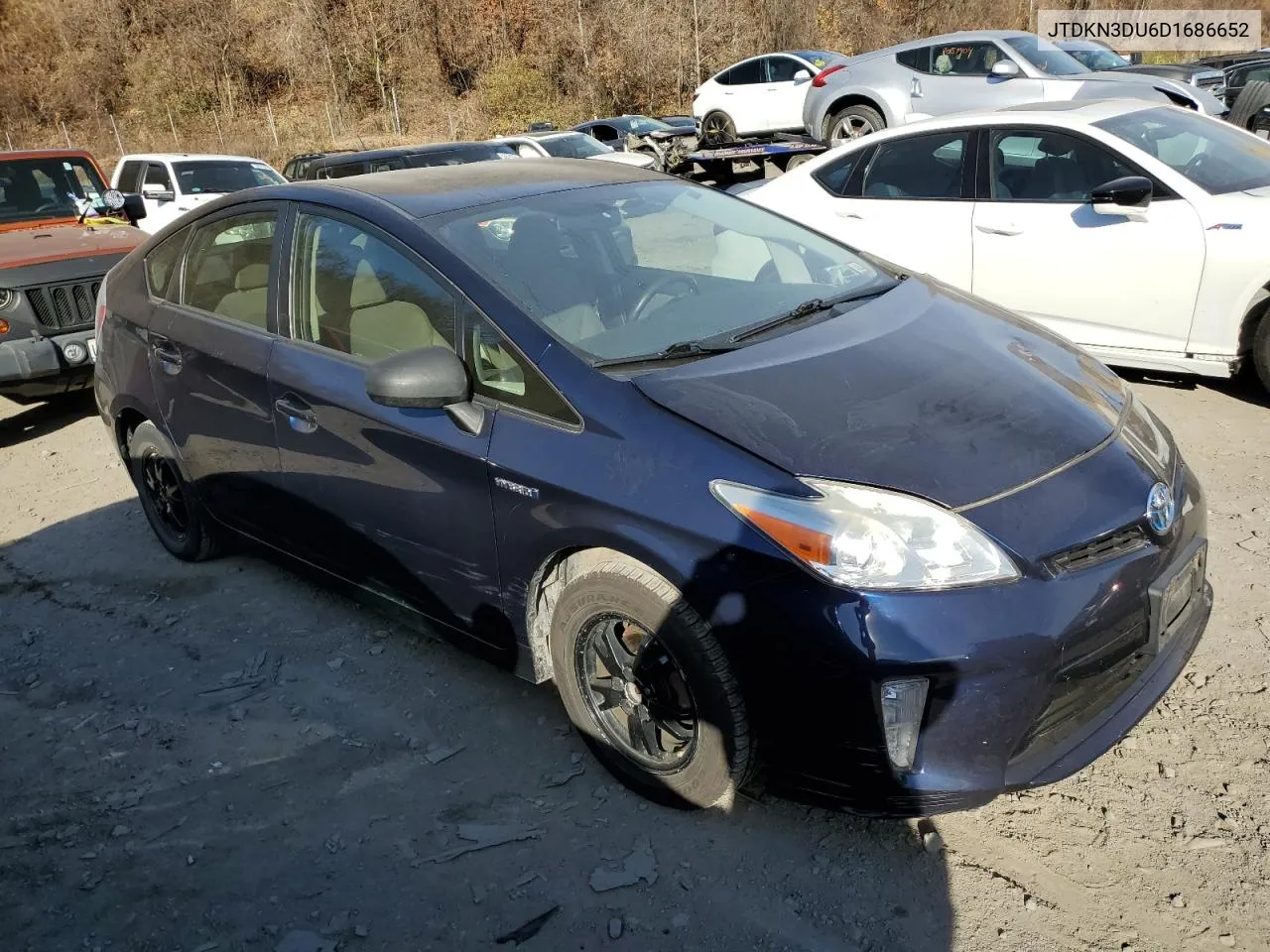 2013 Toyota Prius VIN: JTDKN3DU6D1686652 Lot: 80620124