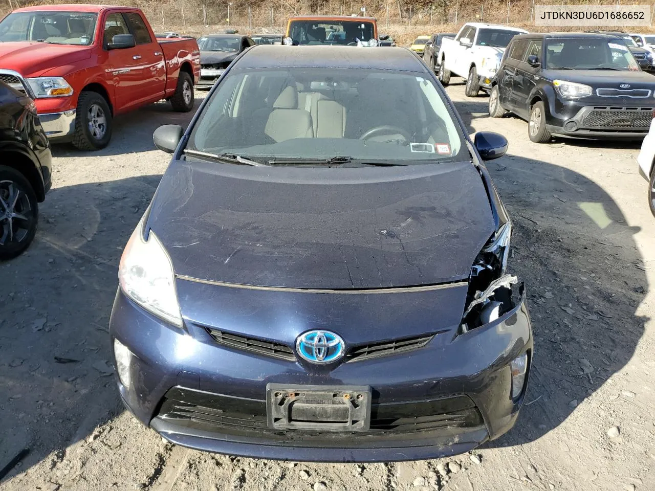 2013 Toyota Prius VIN: JTDKN3DU6D1686652 Lot: 80620124