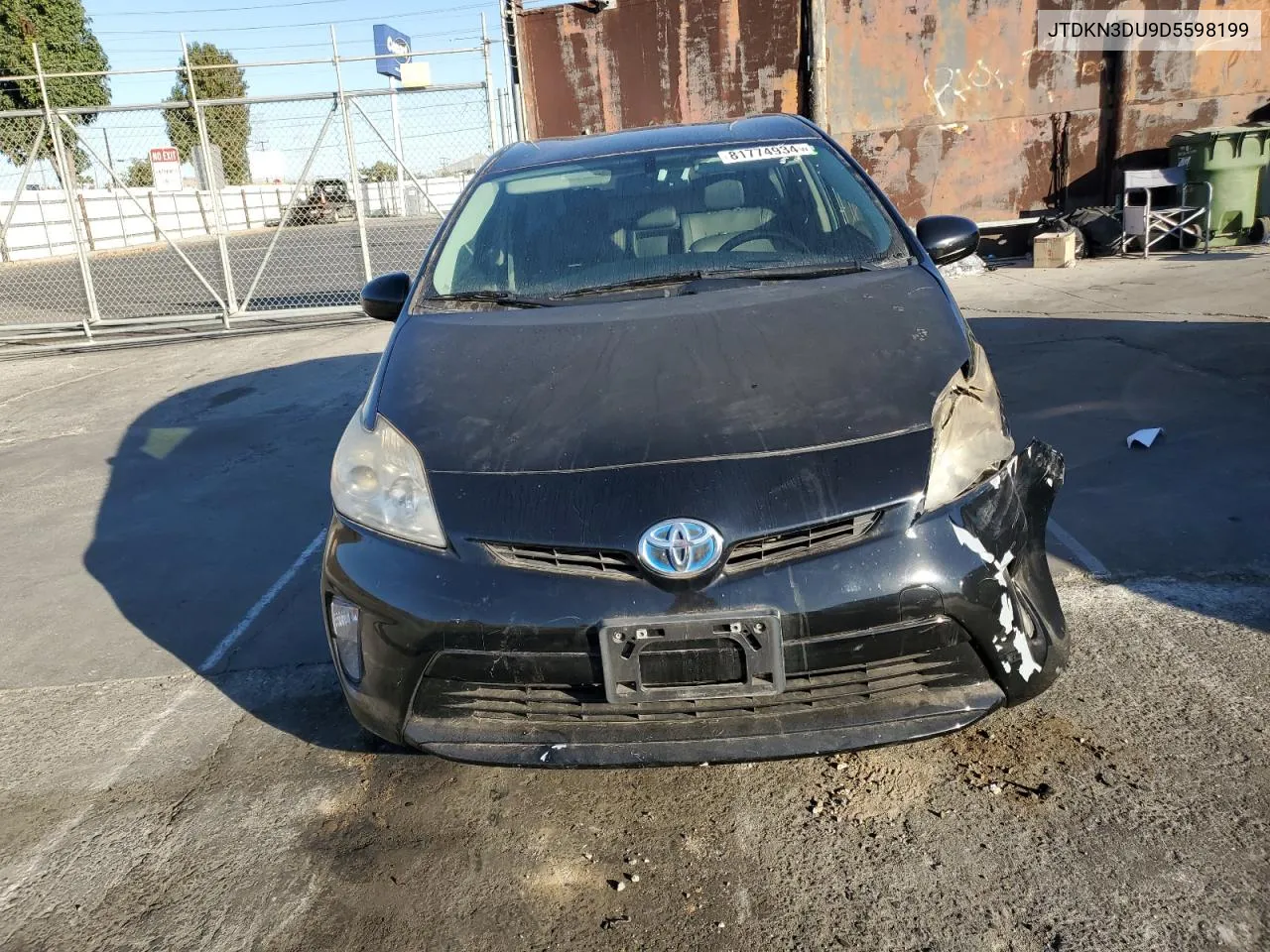 2013 Toyota Prius VIN: JTDKN3DU9D5598199 Lot: 81774934