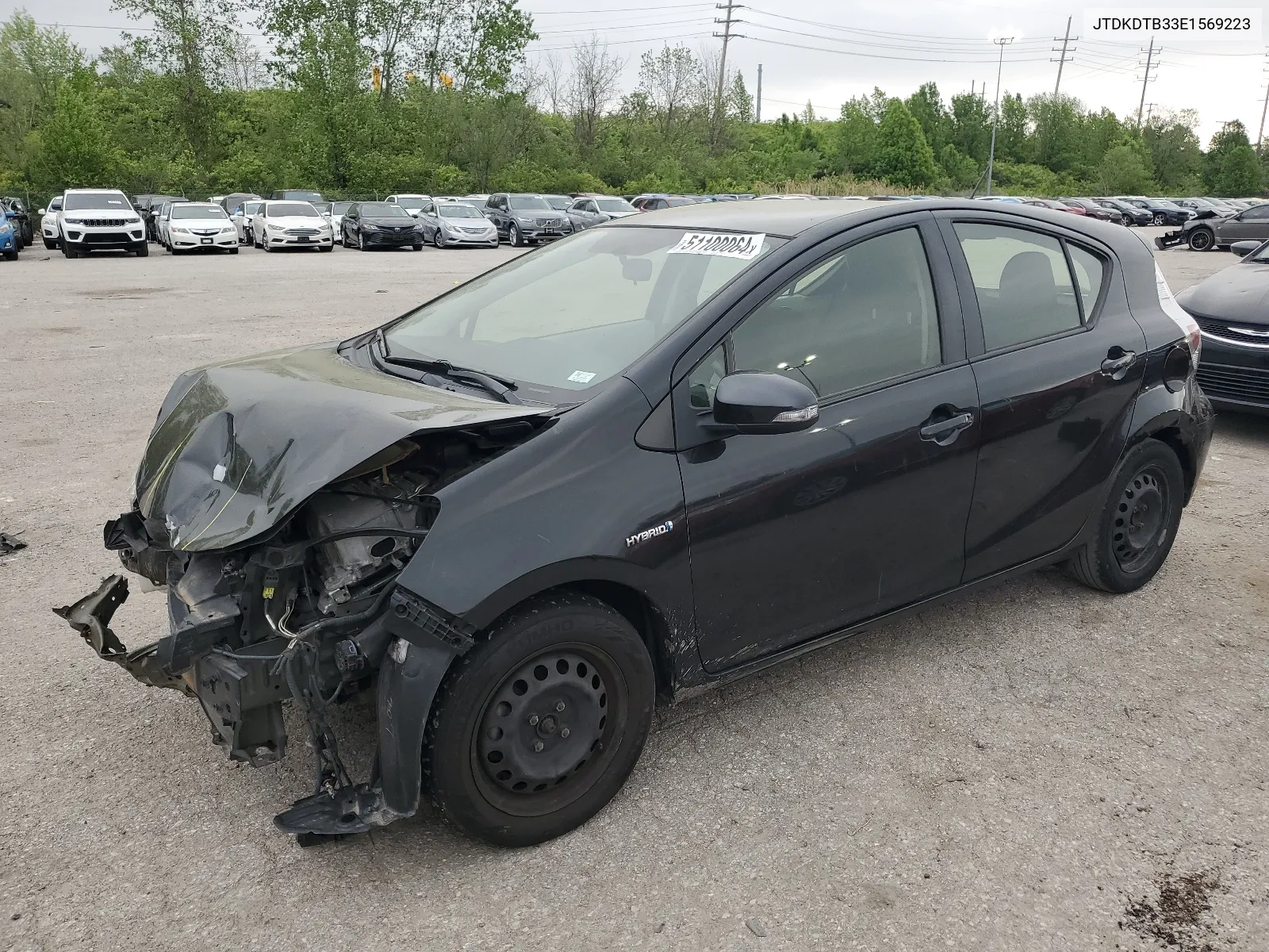 2014 Toyota Prius C VIN: JTDKDTB33E1569223 Lot: 51100064