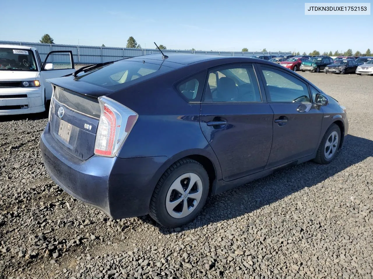 JTDKN3DUXE1752153 2014 Toyota Prius