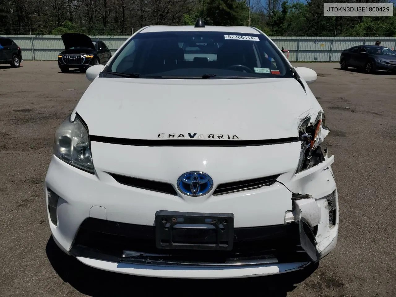 2014 Toyota Prius VIN: JTDKN3DU3E1800429 Lot: 57360414