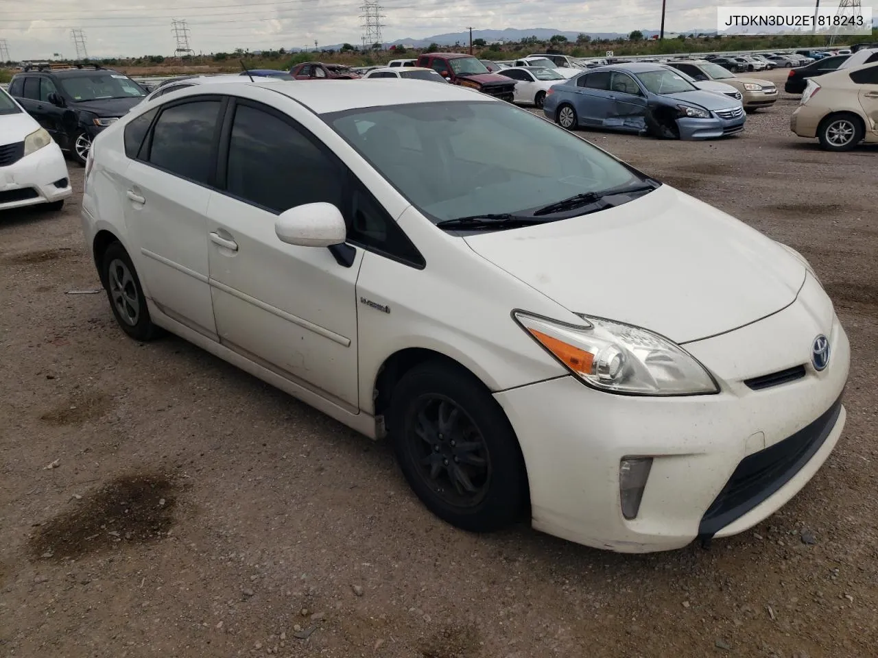 2014 Toyota Prius VIN: JTDKN3DU2E1818243 Lot: 61696124