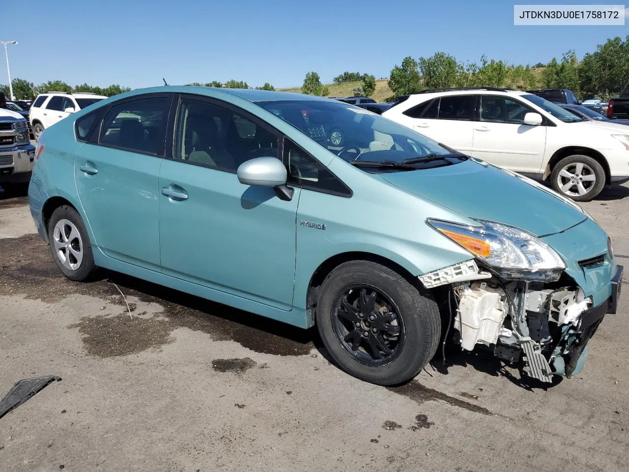 JTDKN3DU0E1758172 2014 Toyota Prius