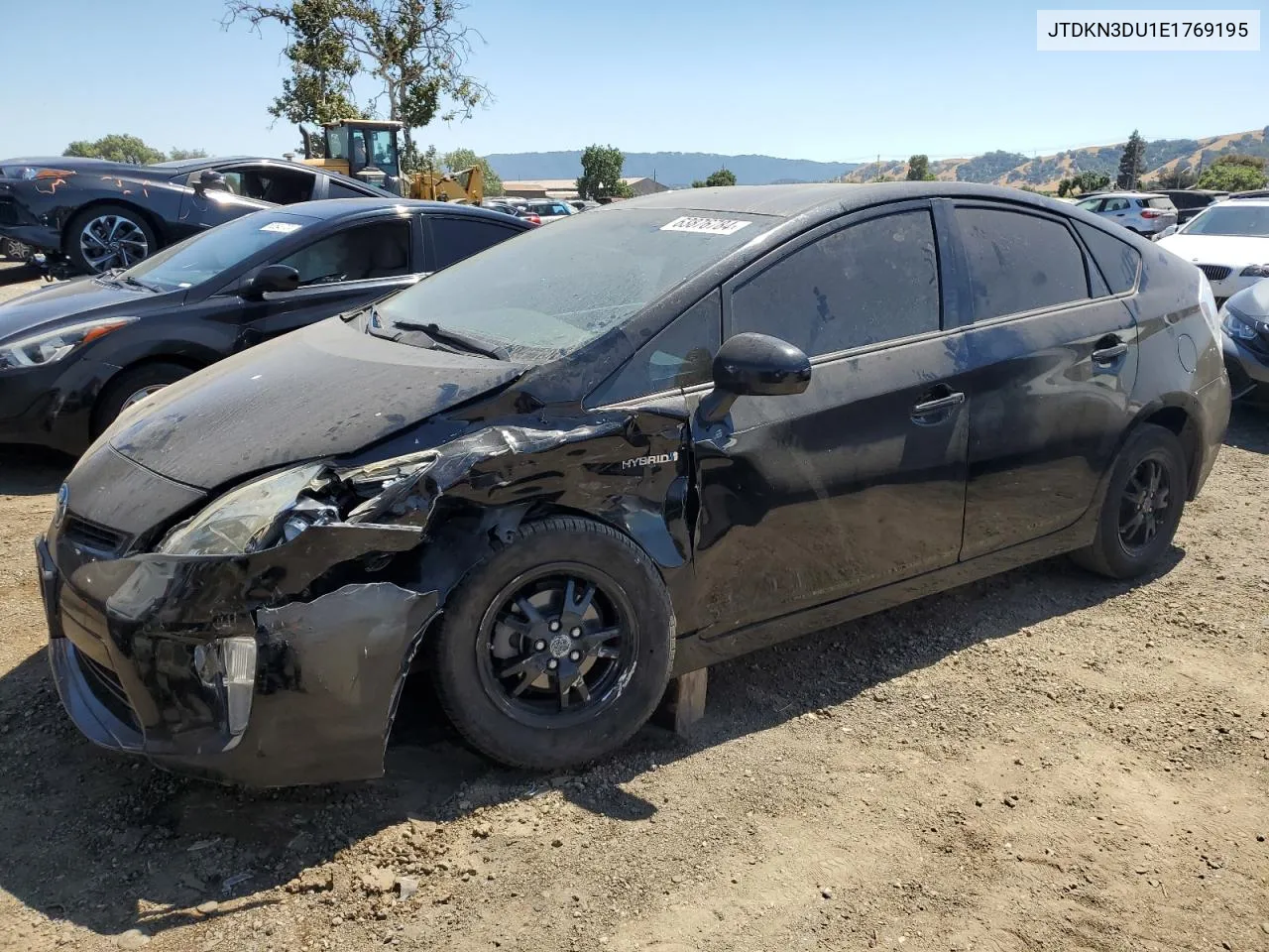 2014 Toyota Prius VIN: JTDKN3DU1E1769195 Lot: 63876784