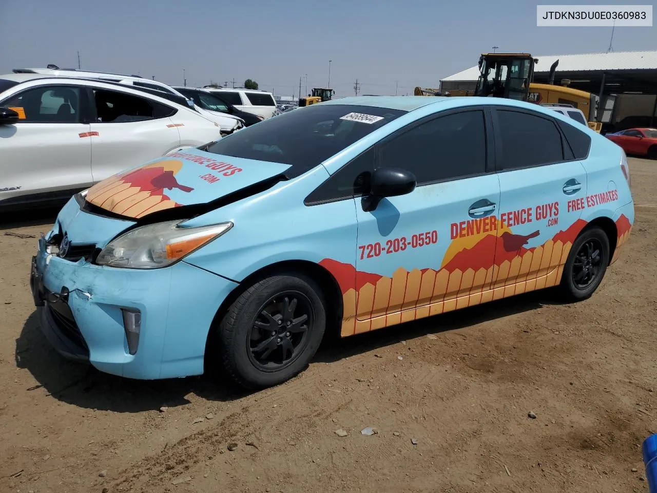 2014 Toyota Prius VIN: JTDKN3DU0E0360983 Lot: 64689544