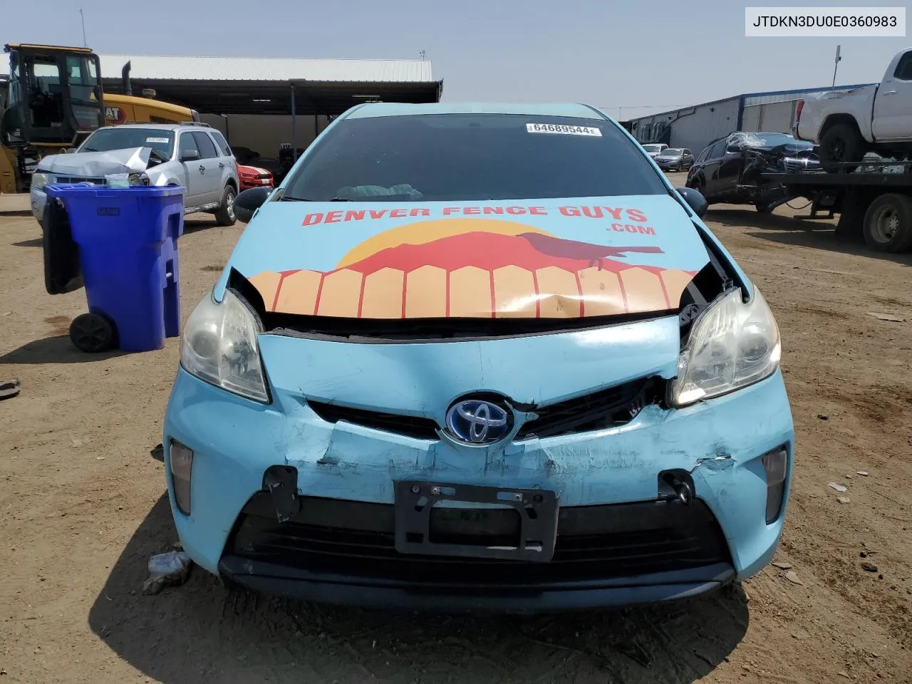 JTDKN3DU0E0360983 2014 Toyota Prius