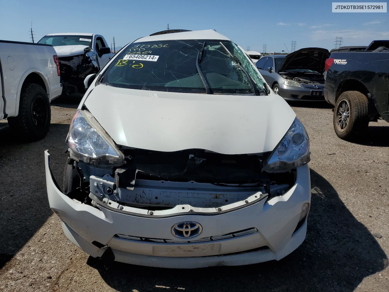 2014 Toyota Prius C VIN: JTDKDTB35E1572981 Lot: 65406214