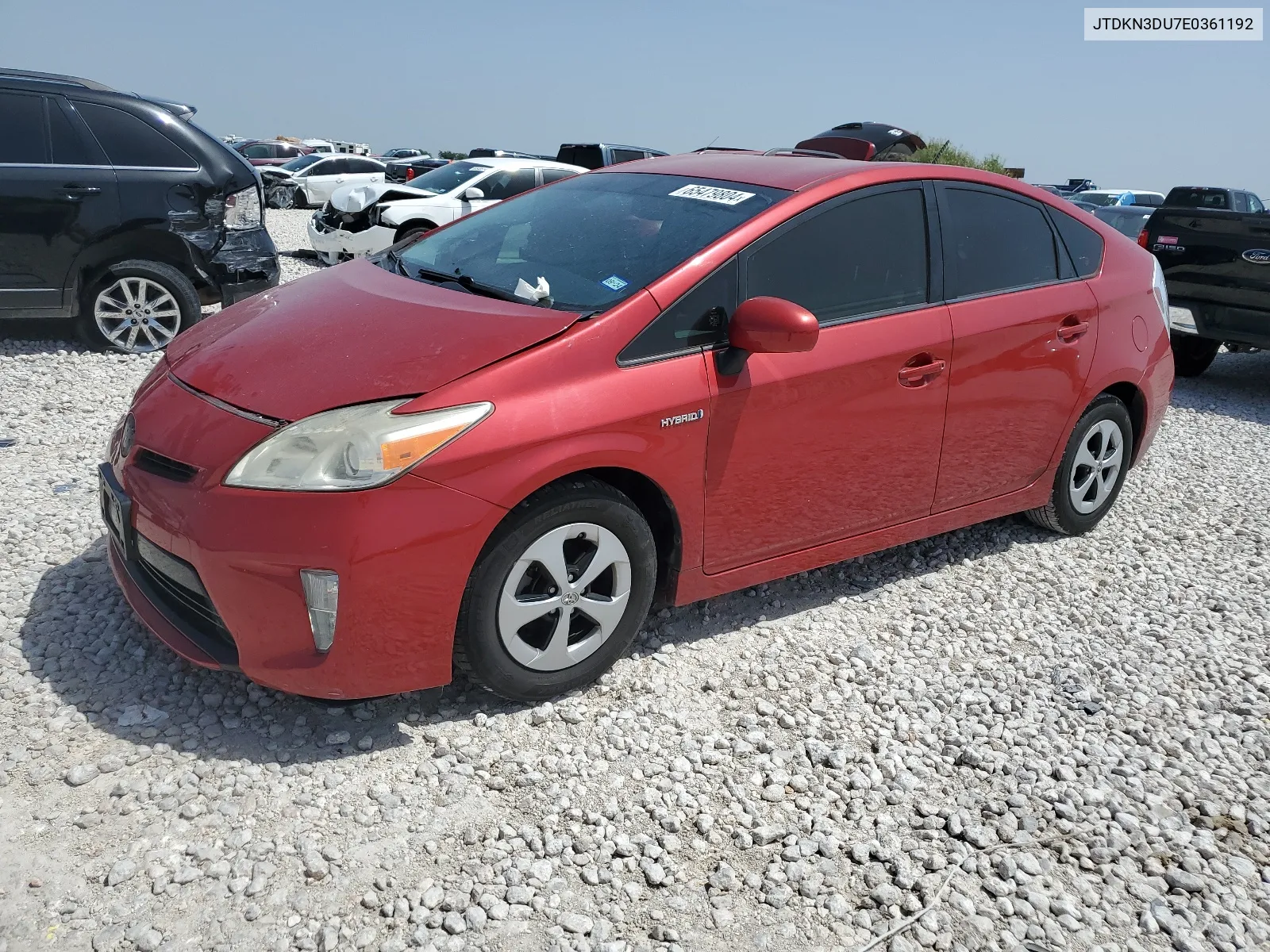 JTDKN3DU7E0361192 2014 Toyota Prius