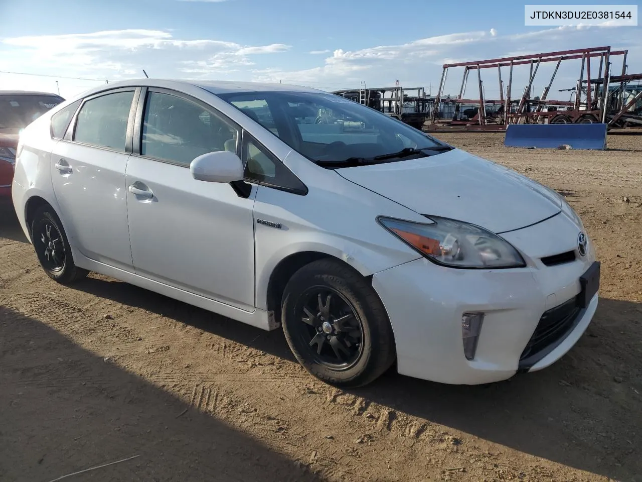 2014 Toyota Prius VIN: JTDKN3DU2E0381544 Lot: 65647964