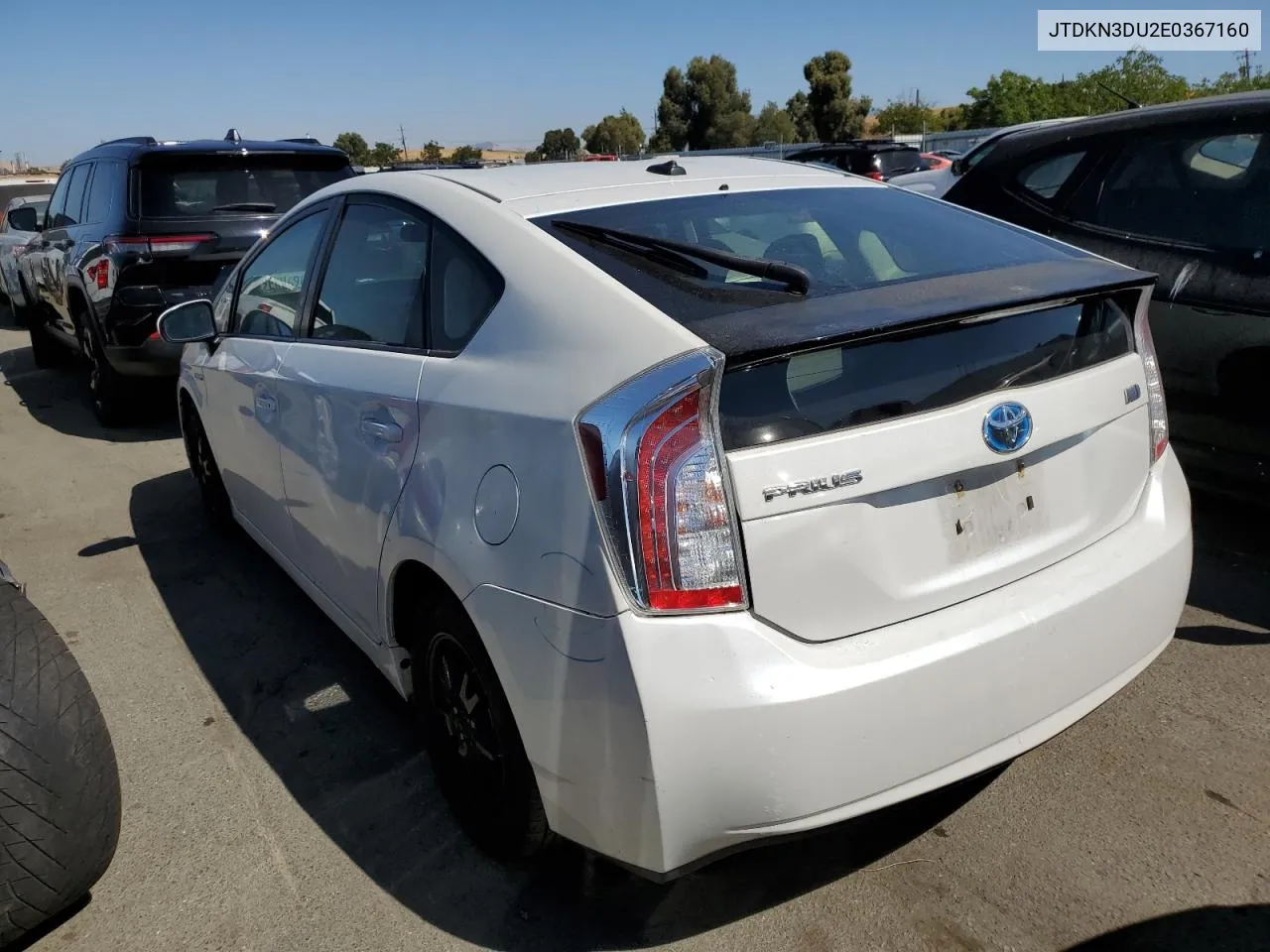 JTDKN3DU2E0367160 2014 Toyota Prius