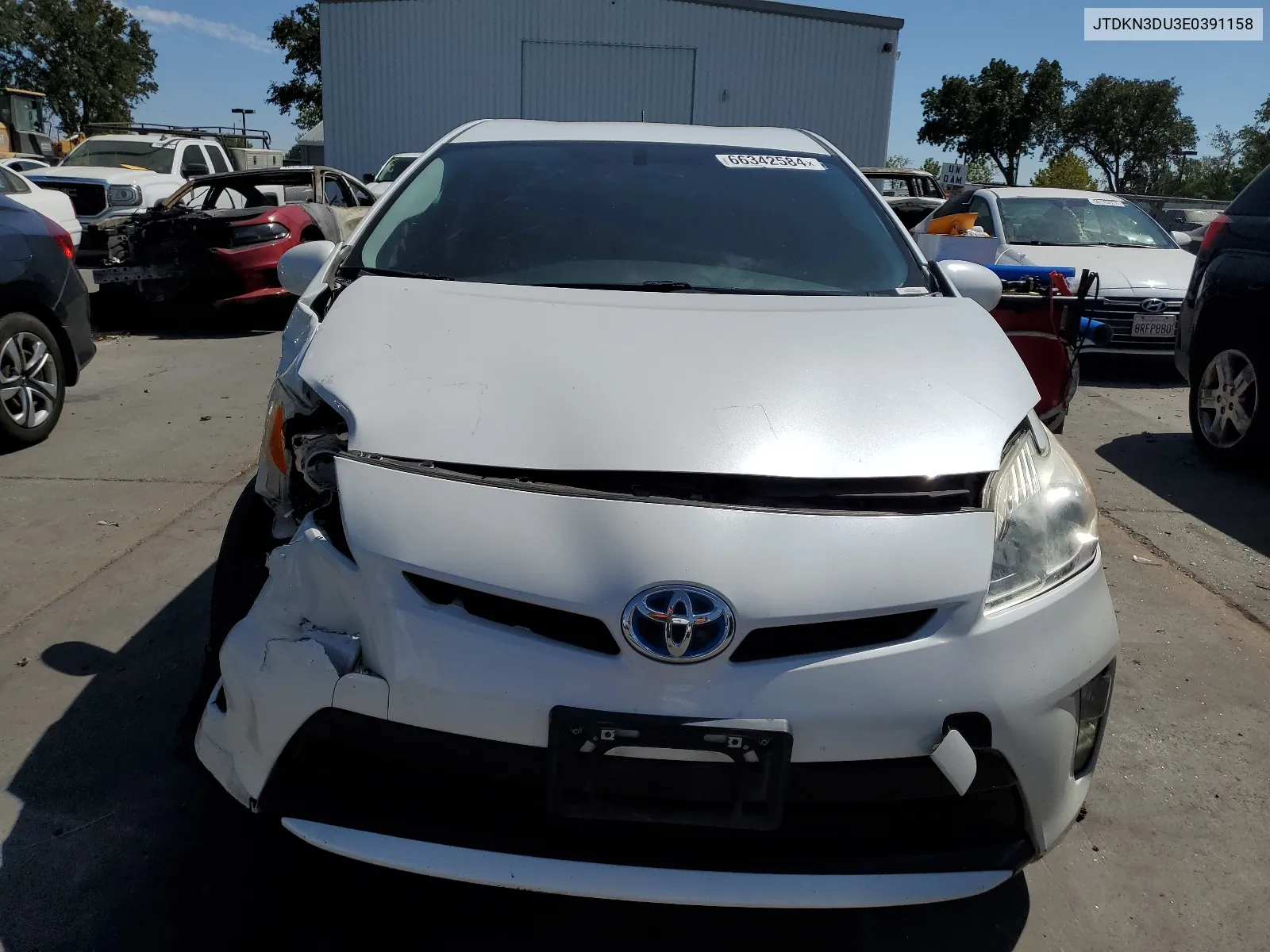 2014 Toyota Prius VIN: JTDKN3DU3E0391158 Lot: 66342584