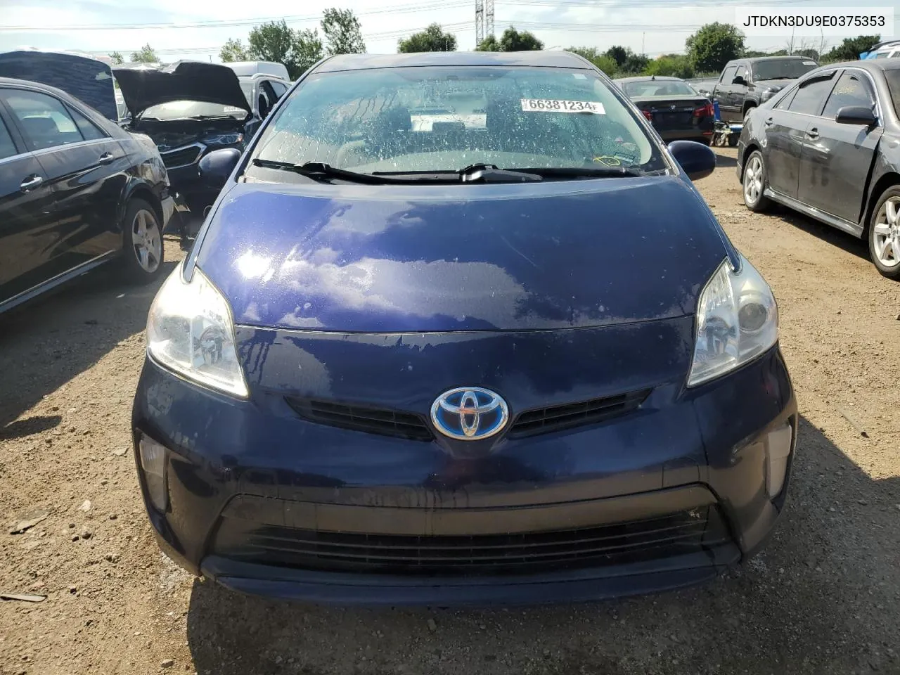 2014 Toyota Prius VIN: JTDKN3DU9E0375353 Lot: 66381234