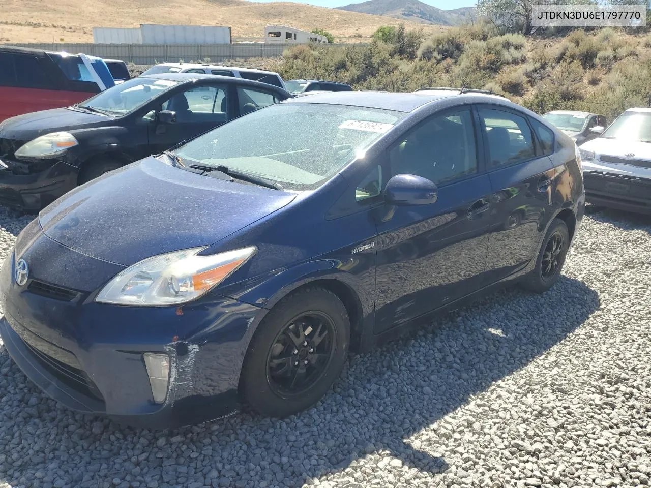 2014 Toyota Prius VIN: JTDKN3DU6E1797770 Lot: 67136924