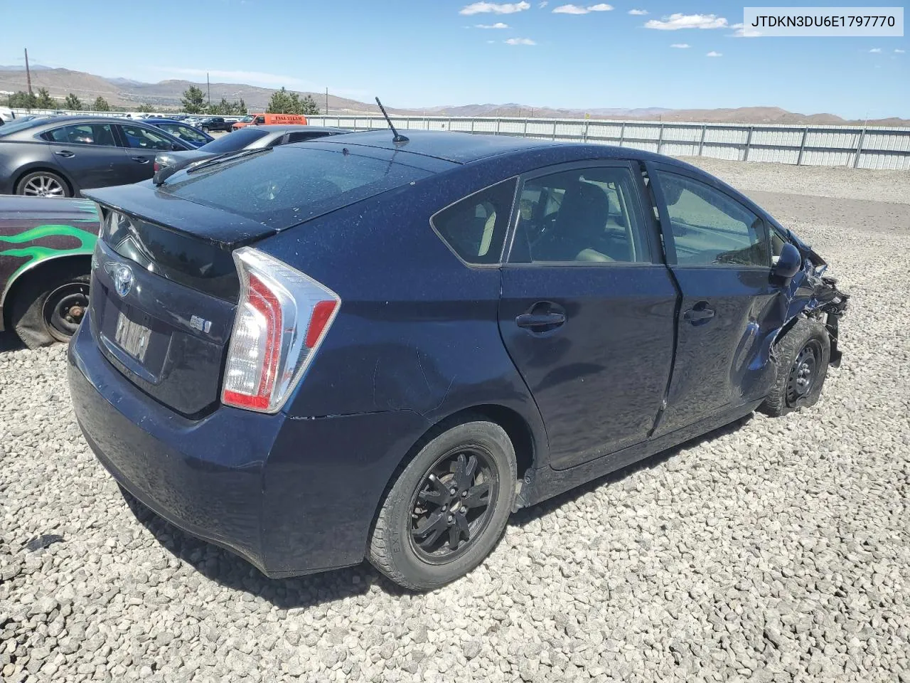 2014 Toyota Prius VIN: JTDKN3DU6E1797770 Lot: 67136924