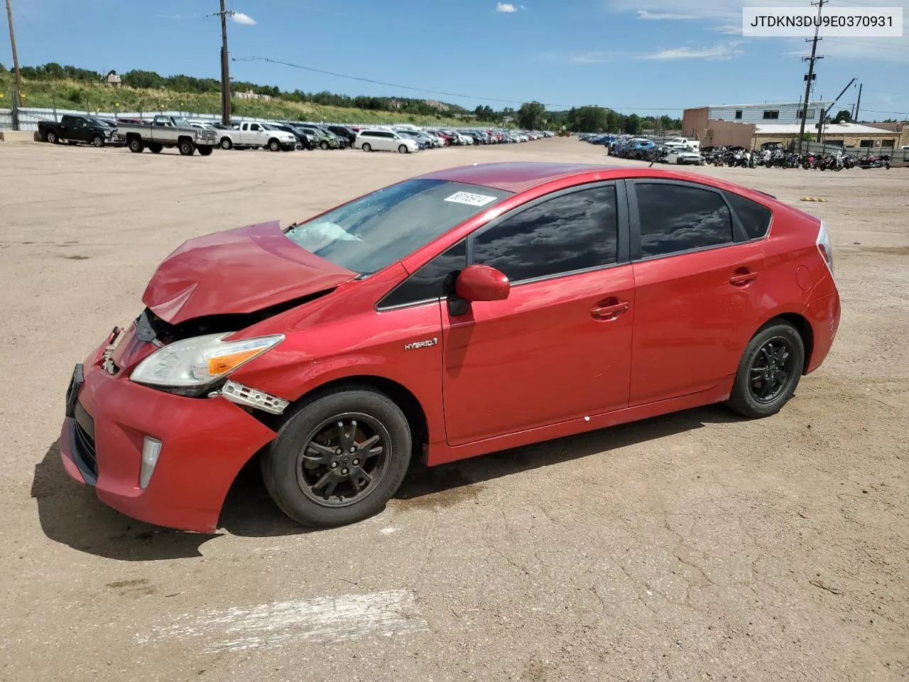 2014 Toyota Prius VIN: JTDKN3DU9E0370931 Lot: 68165914