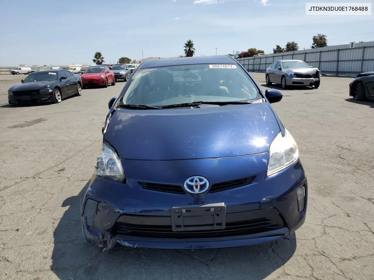 2014 Toyota Prius VIN: JTDKN3DU0E1768488 Lot: 68674014