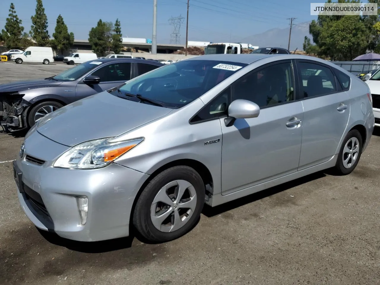 2014 Toyota Prius VIN: JTDKN3DU0E0390114 Lot: 68732254