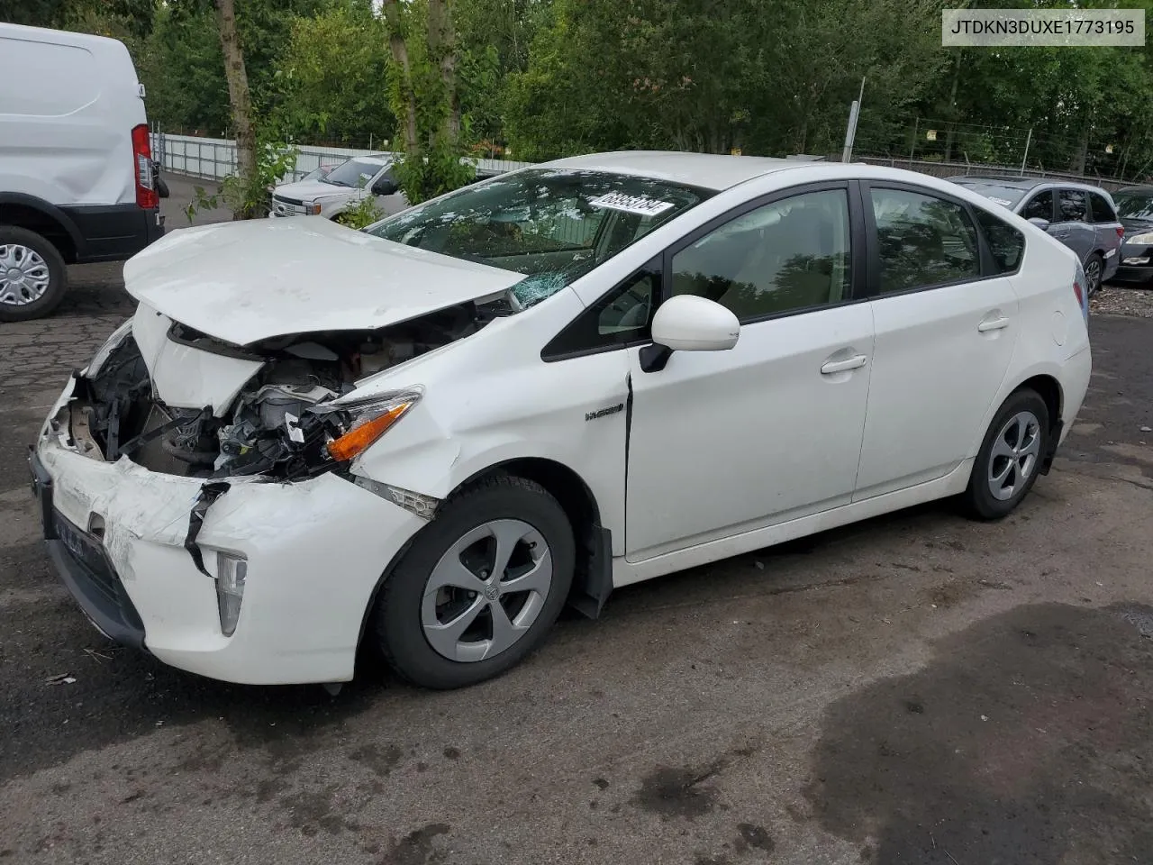 2014 Toyota Prius VIN: JTDKN3DUXE1773195 Lot: 68953784