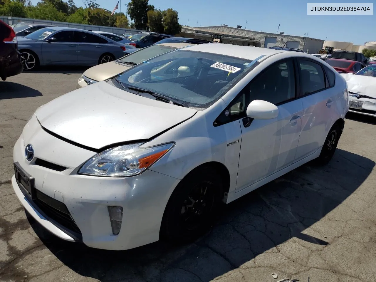 JTDKN3DU2E0384704 2014 Toyota Prius