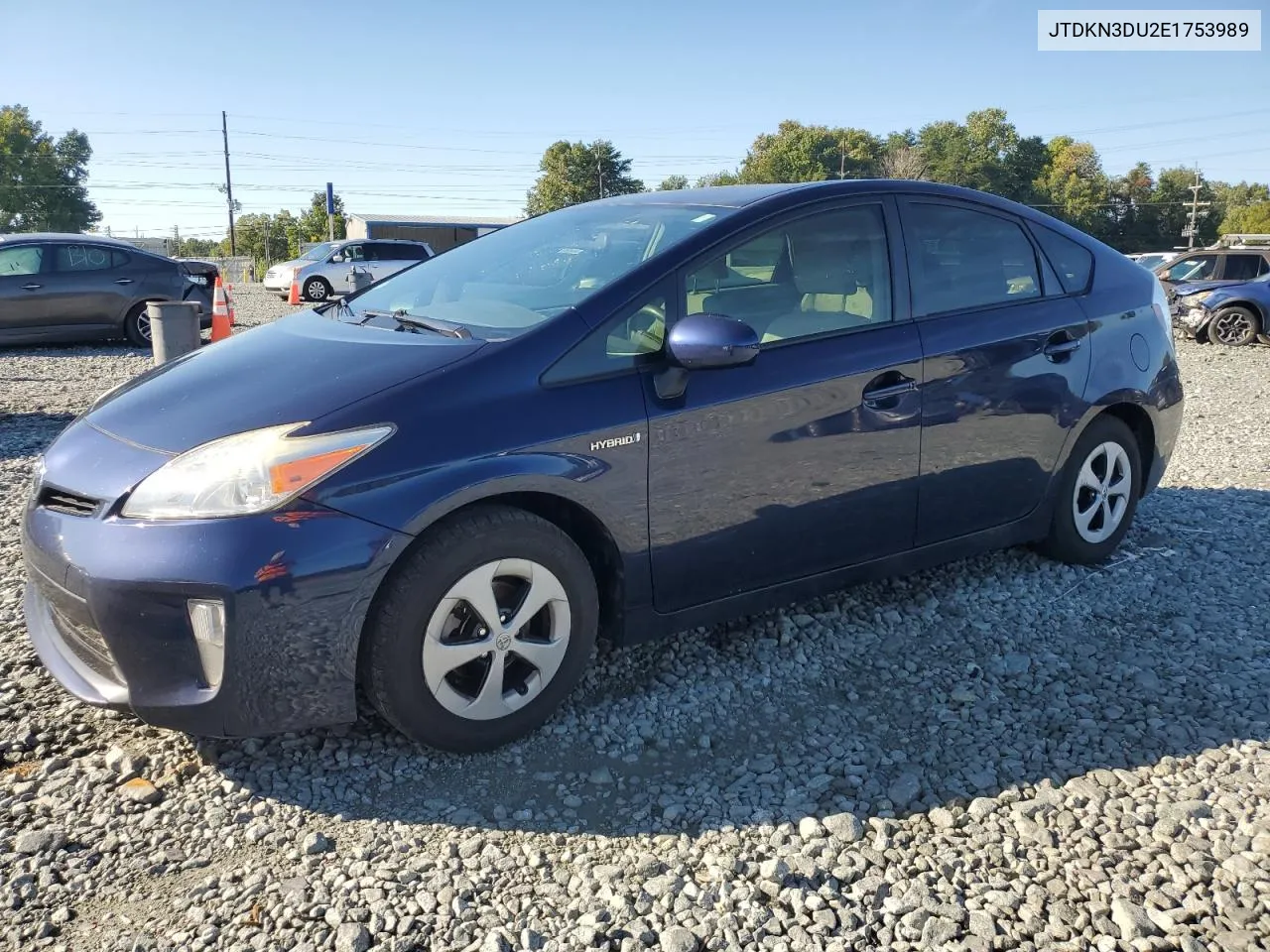 JTDKN3DU2E1753989 2014 Toyota Prius