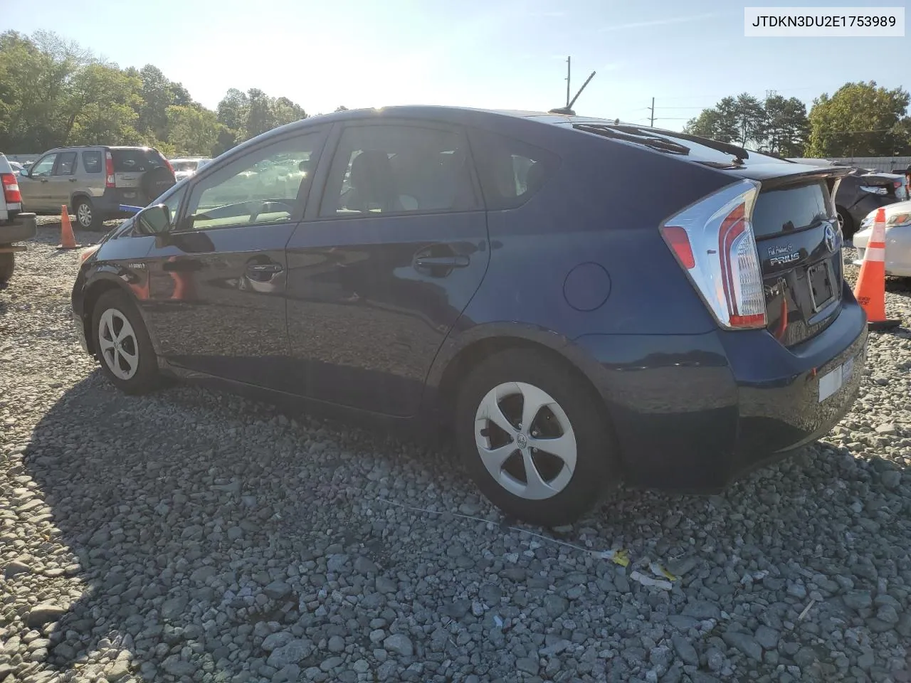 JTDKN3DU2E1753989 2014 Toyota Prius