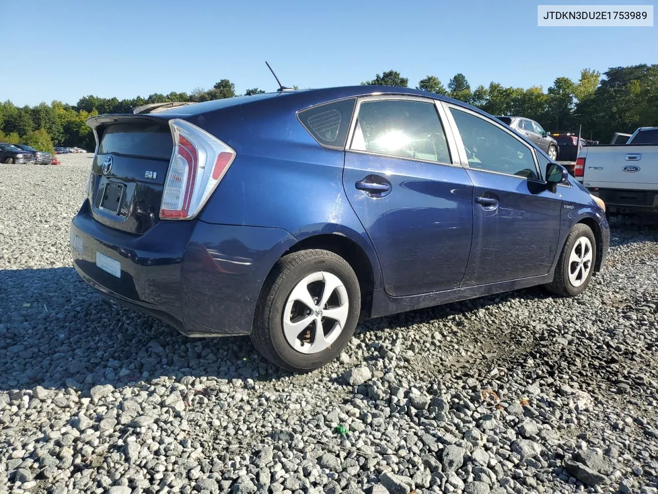 JTDKN3DU2E1753989 2014 Toyota Prius