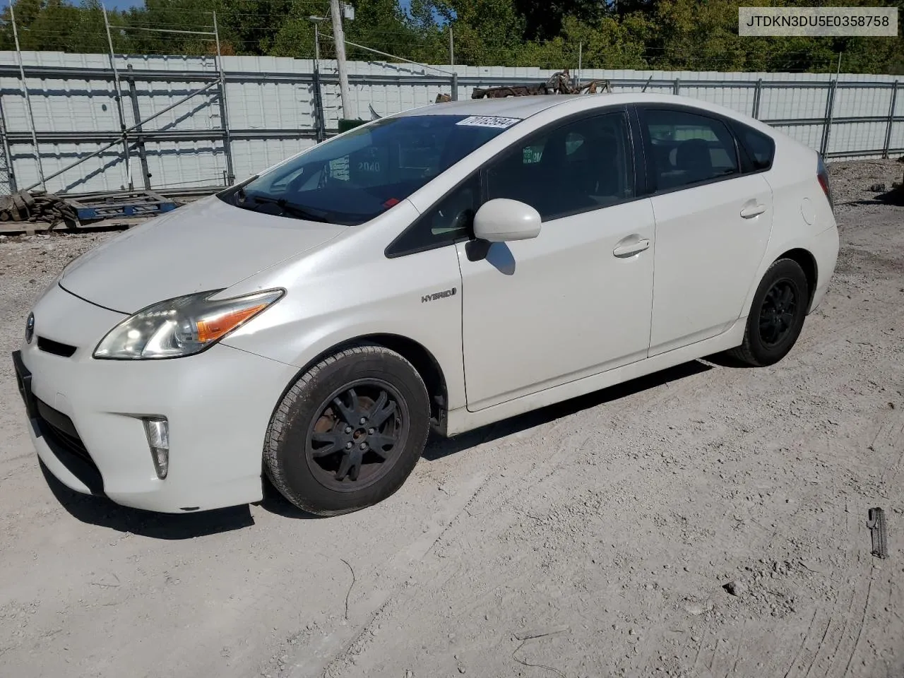 2014 Toyota Prius VIN: JTDKN3DU5E0358758 Lot: 70162594