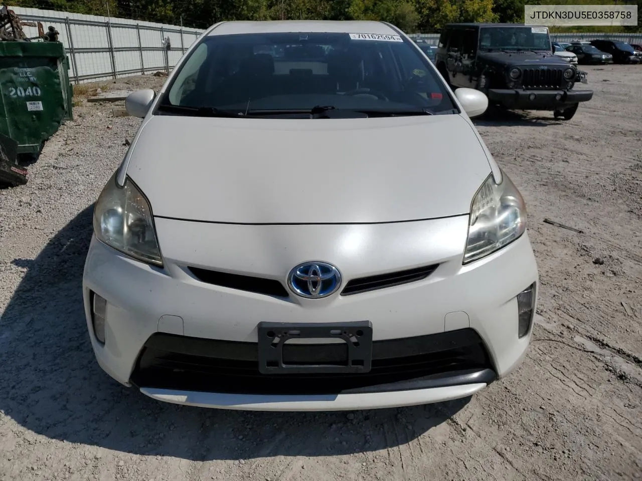 2014 Toyota Prius VIN: JTDKN3DU5E0358758 Lot: 70162594