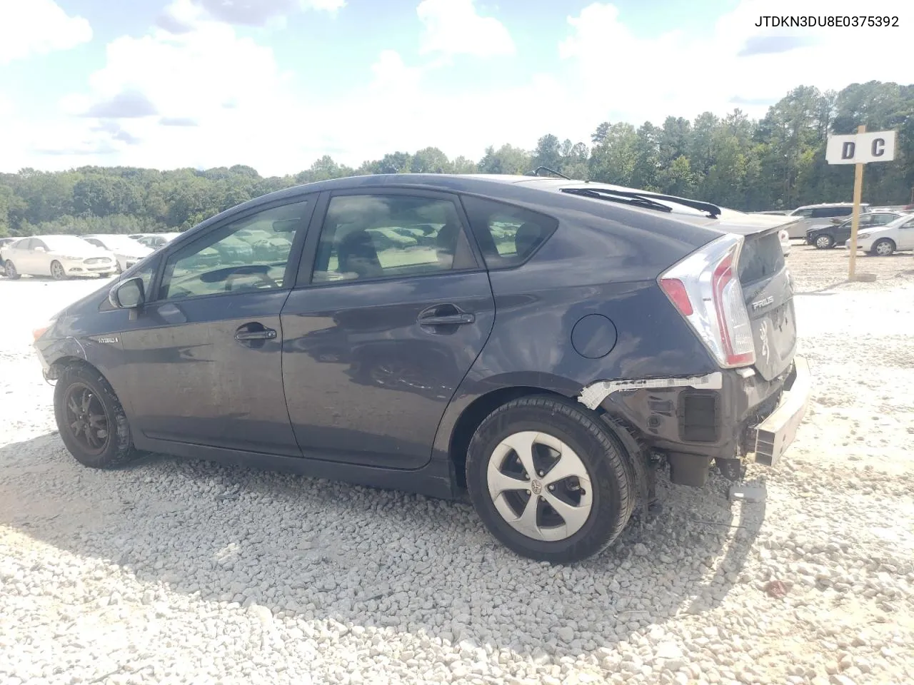 2014 Toyota Prius VIN: JTDKN3DU8E0375392 Lot: 70163484