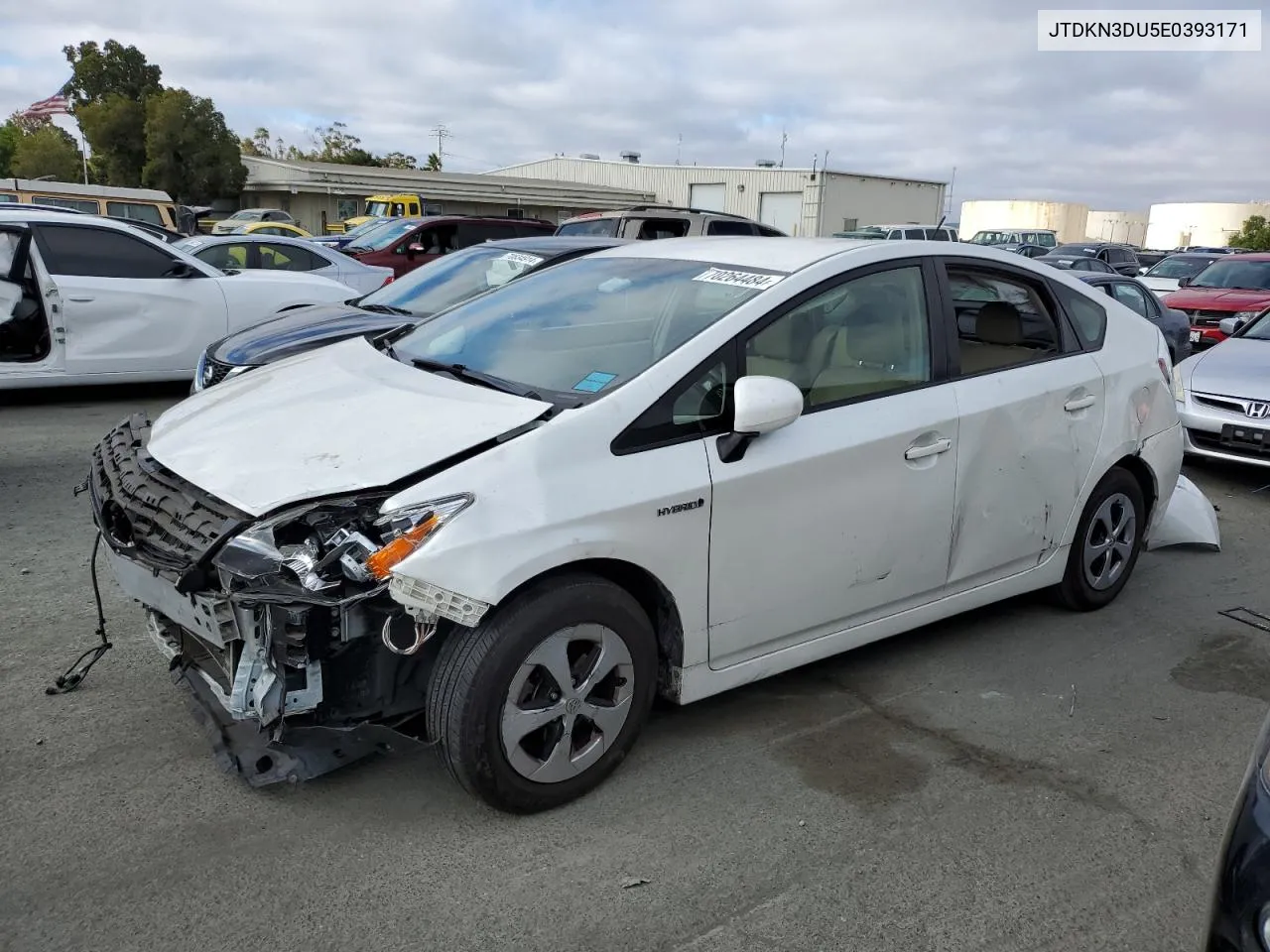 2014 Toyota Prius VIN: JTDKN3DU5E0393171 Lot: 70264484