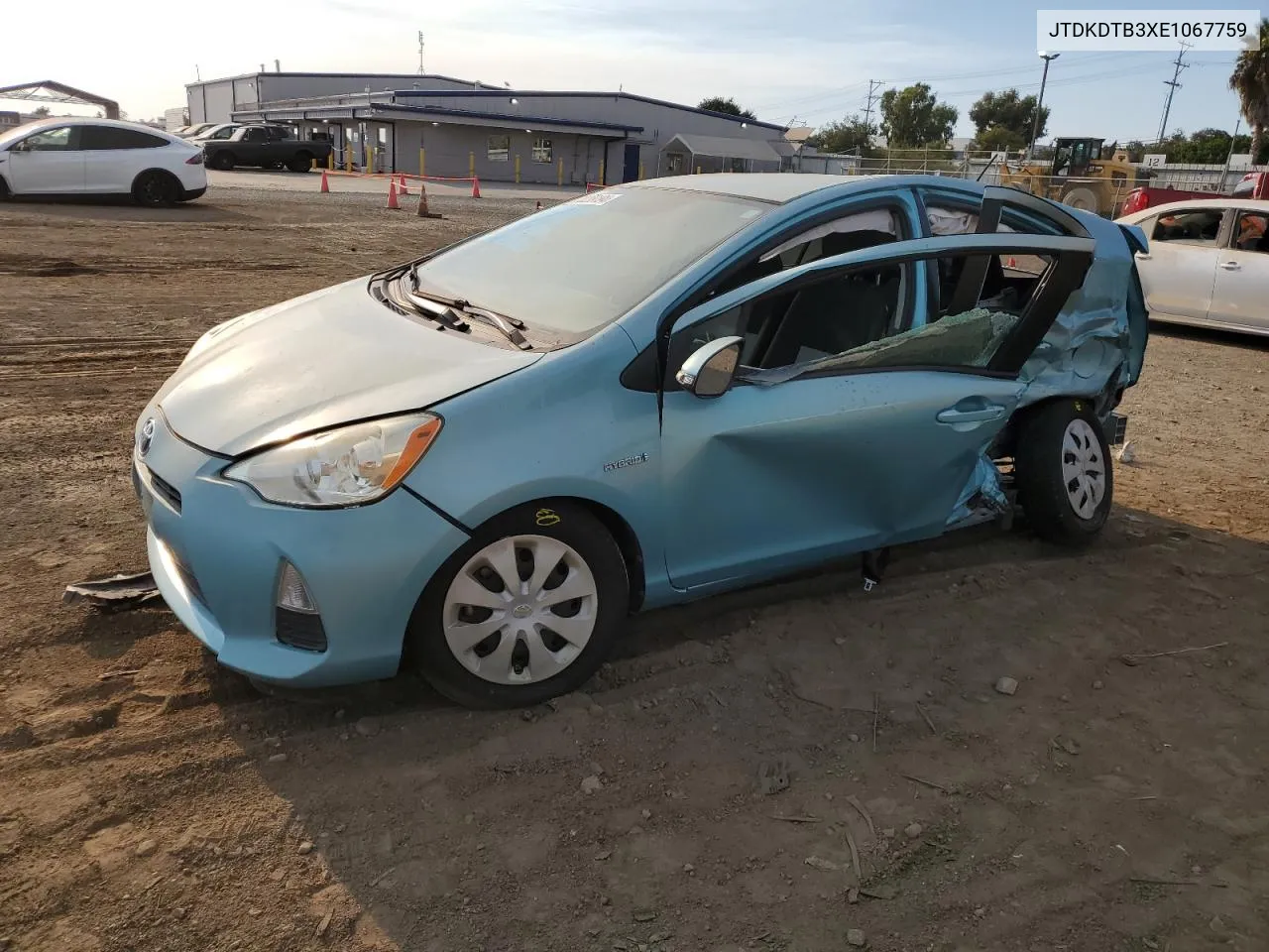 2014 Toyota Prius C VIN: JTDKDTB3XE1067759 Lot: 70299194