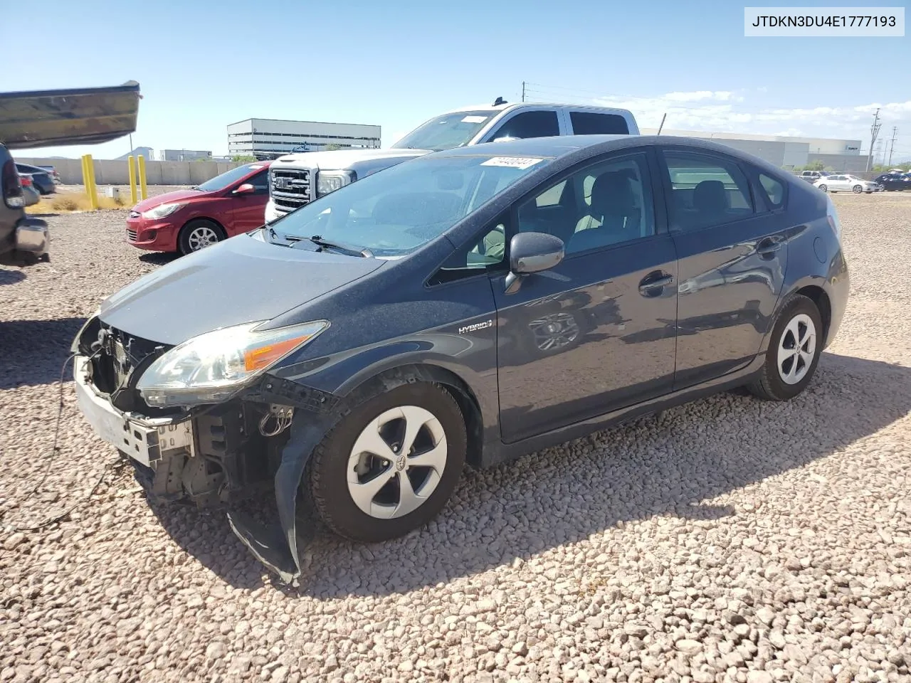 2014 Toyota Prius VIN: JTDKN3DU4E1777193 Lot: 70440044