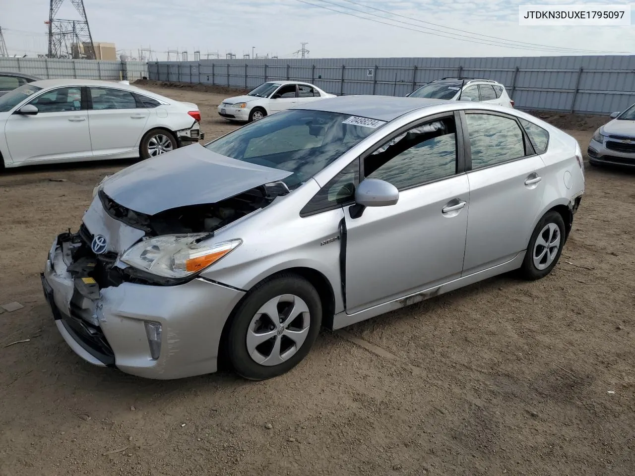 2014 Toyota Prius VIN: JTDKN3DUXE1795097 Lot: 70498234