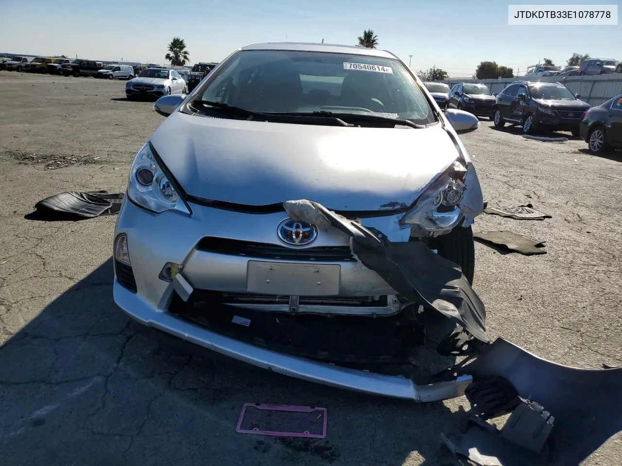 2014 Toyota Prius C VIN: JTDKDTB33E1078778 Lot: 70540614