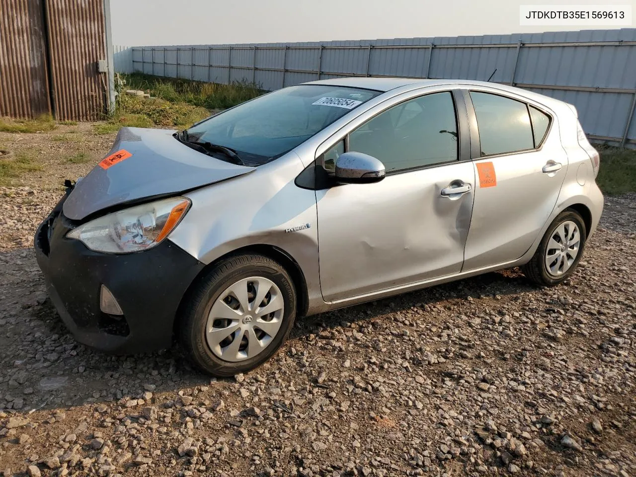 2014 Toyota Prius C VIN: JTDKDTB35E1569613 Lot: 70605054