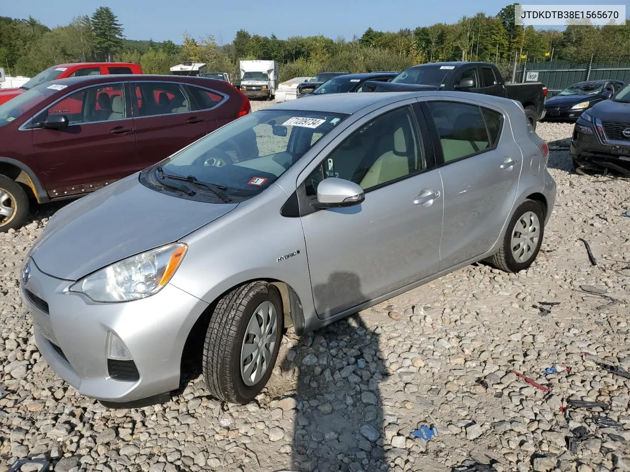 2014 Toyota Prius C VIN: JTDKDTB38E1565670 Lot: 71209734