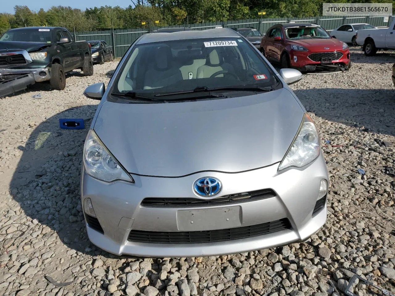 2014 Toyota Prius C VIN: JTDKDTB38E1565670 Lot: 71209734