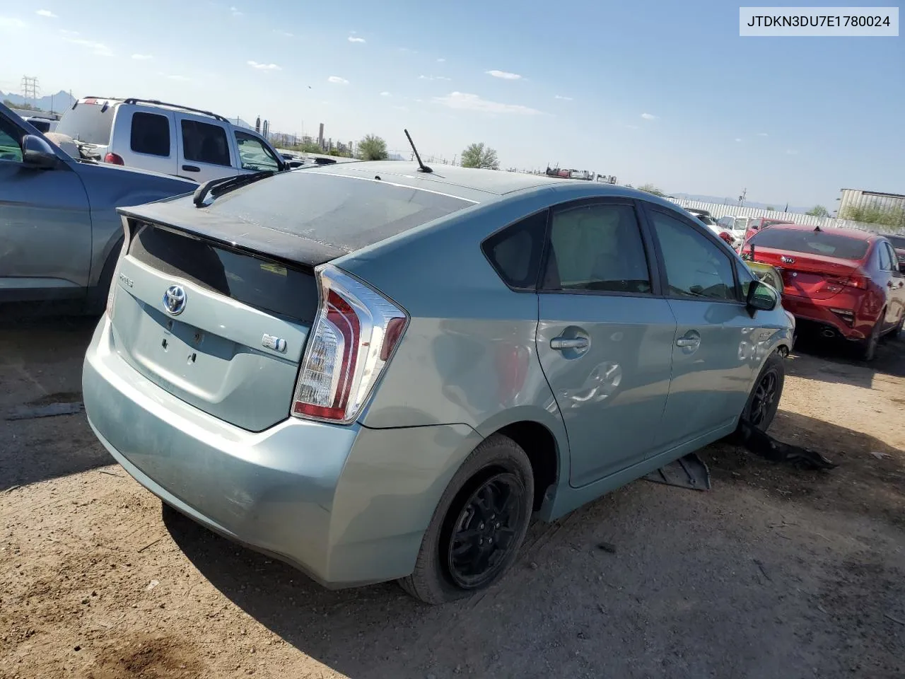 2014 Toyota Prius VIN: JTDKN3DU7E1780024 Lot: 71222134