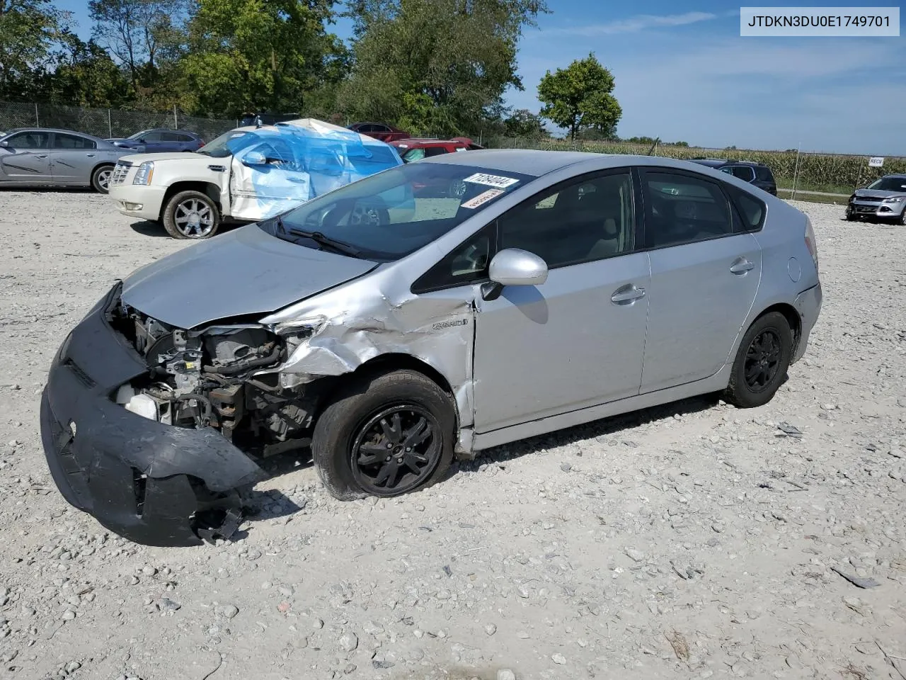 2014 Toyota Prius VIN: JTDKN3DU0E1749701 Lot: 71284044