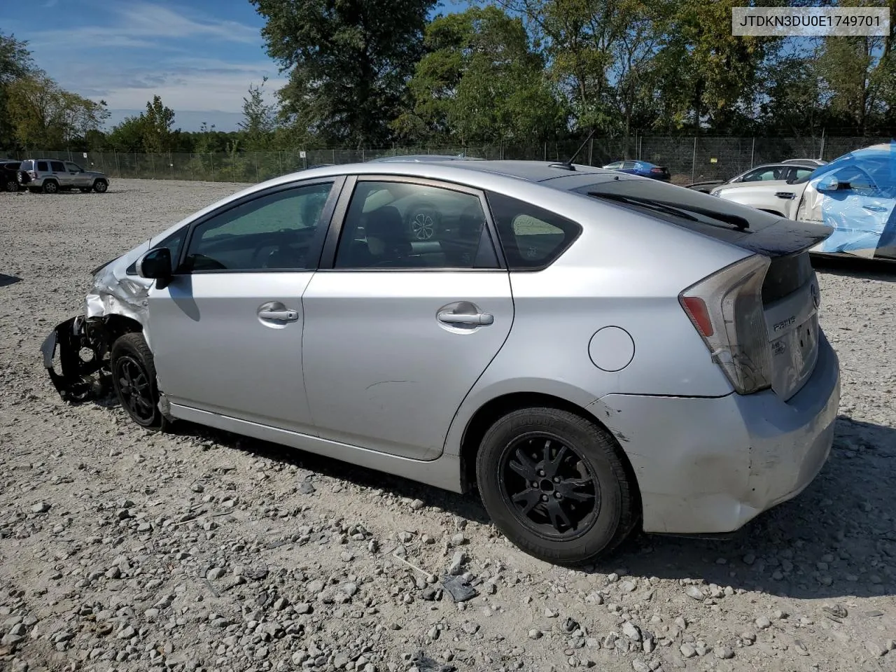 2014 Toyota Prius VIN: JTDKN3DU0E1749701 Lot: 71284044