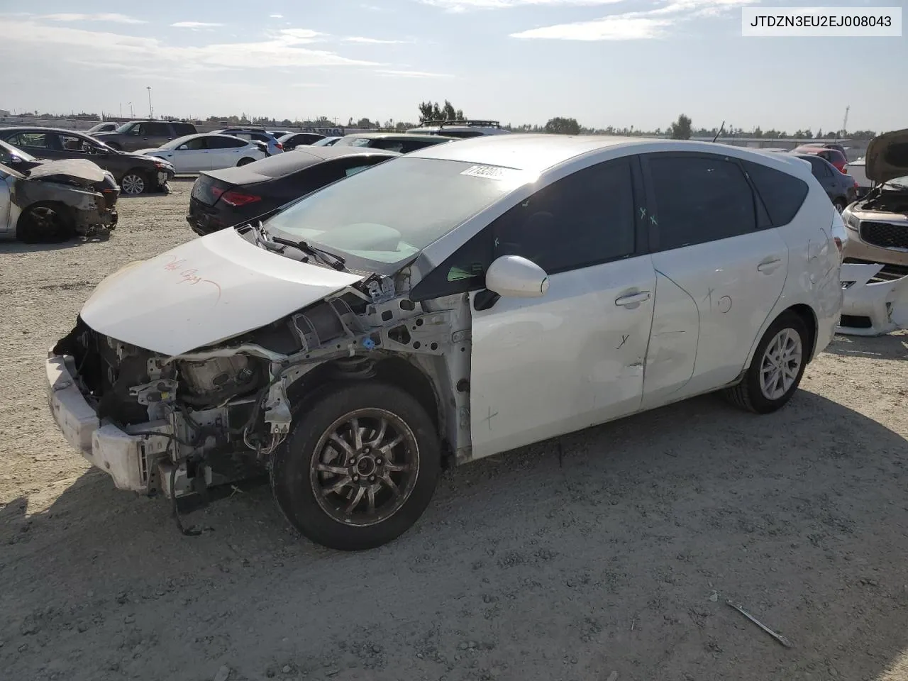 2014 Toyota Prius V VIN: JTDZN3EU2EJ008043 Lot: 71320084