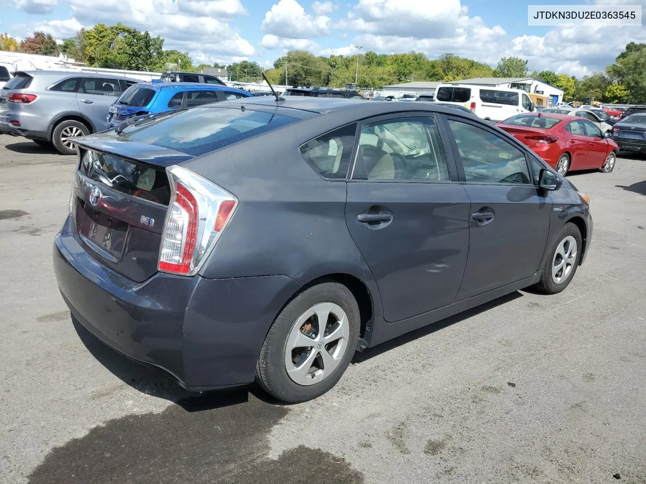 2014 Toyota Prius VIN: JTDKN3DU2E0363545 Lot: 71714344