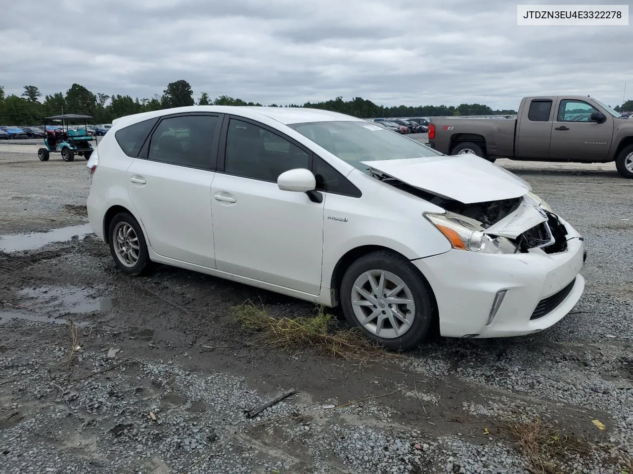 2014 Toyota Prius V VIN: JTDZN3EU4E3322278 Lot: 71752874